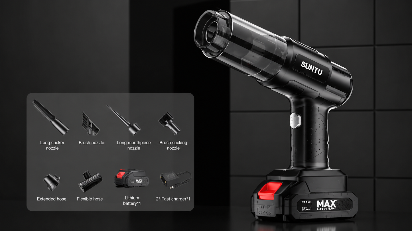 3 in 1 High Power Vacuum Cleaner Portable 18000PA Wireless